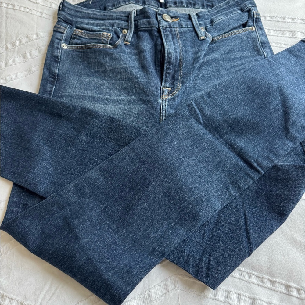 Good American Women's Straight Leg Jeans - Dark Blue